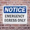 Signmission Emergency Egress Only, 14 in W x Rectangle, Plastic OS-2PACK-NS-P-1014-L-11780 - alternate 7